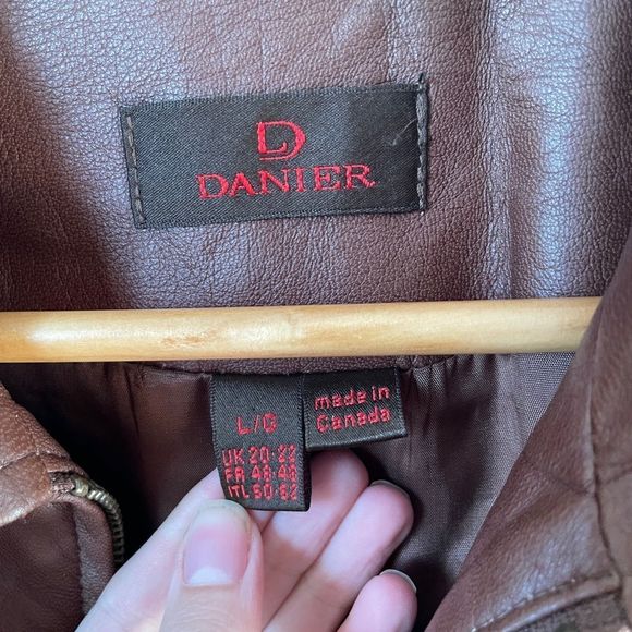 Danier Brown Leather Jacket - Picture 2 of 9